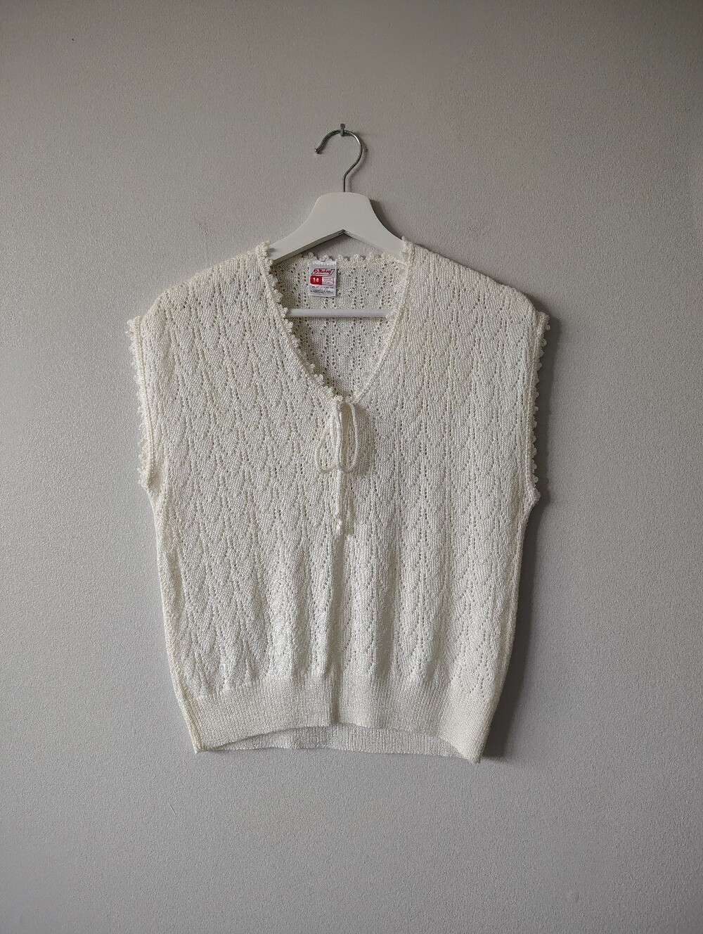 Vintage St Michael Mark & Spencer's Off-White Knit Top